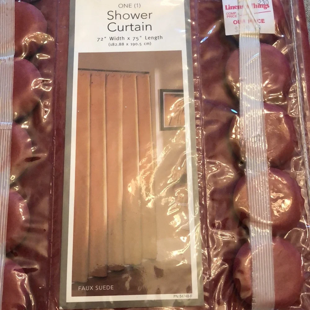 Croscill Shower Curtin with 12-hooks included. New with tag in plastic.